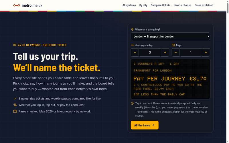 Screenshot of the metro.me.uk homepage