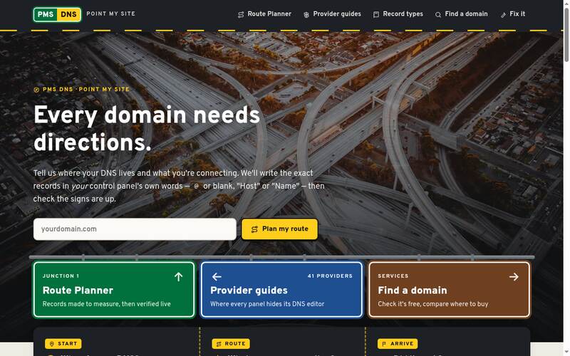 Homepage of pmsdns.org